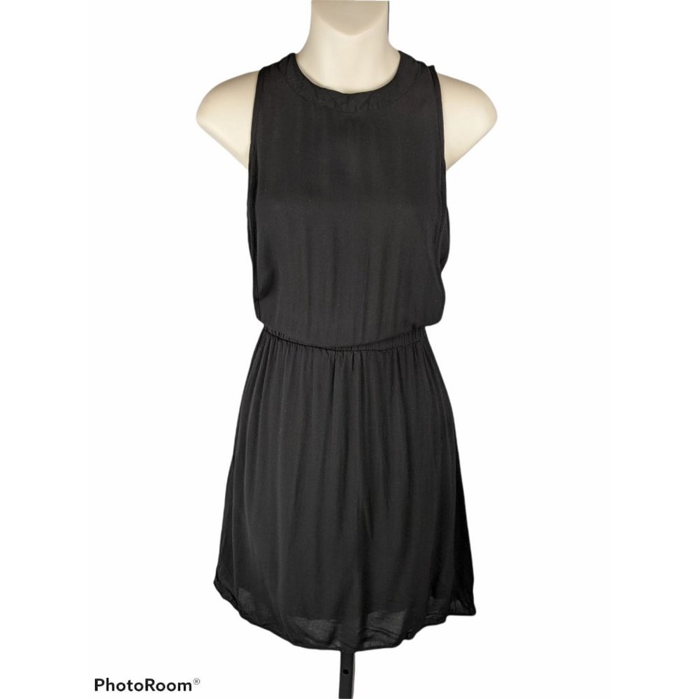 Splendid Black Blouson Rayon Dress XS Soft Sleeveless Designer Bloomingdales